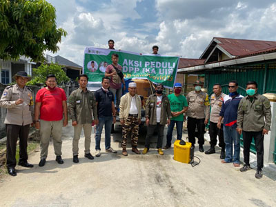 Khawatir Penyebaran Meluas, DPP IKA UIR Turunkan Relawan Basmi Covid 19